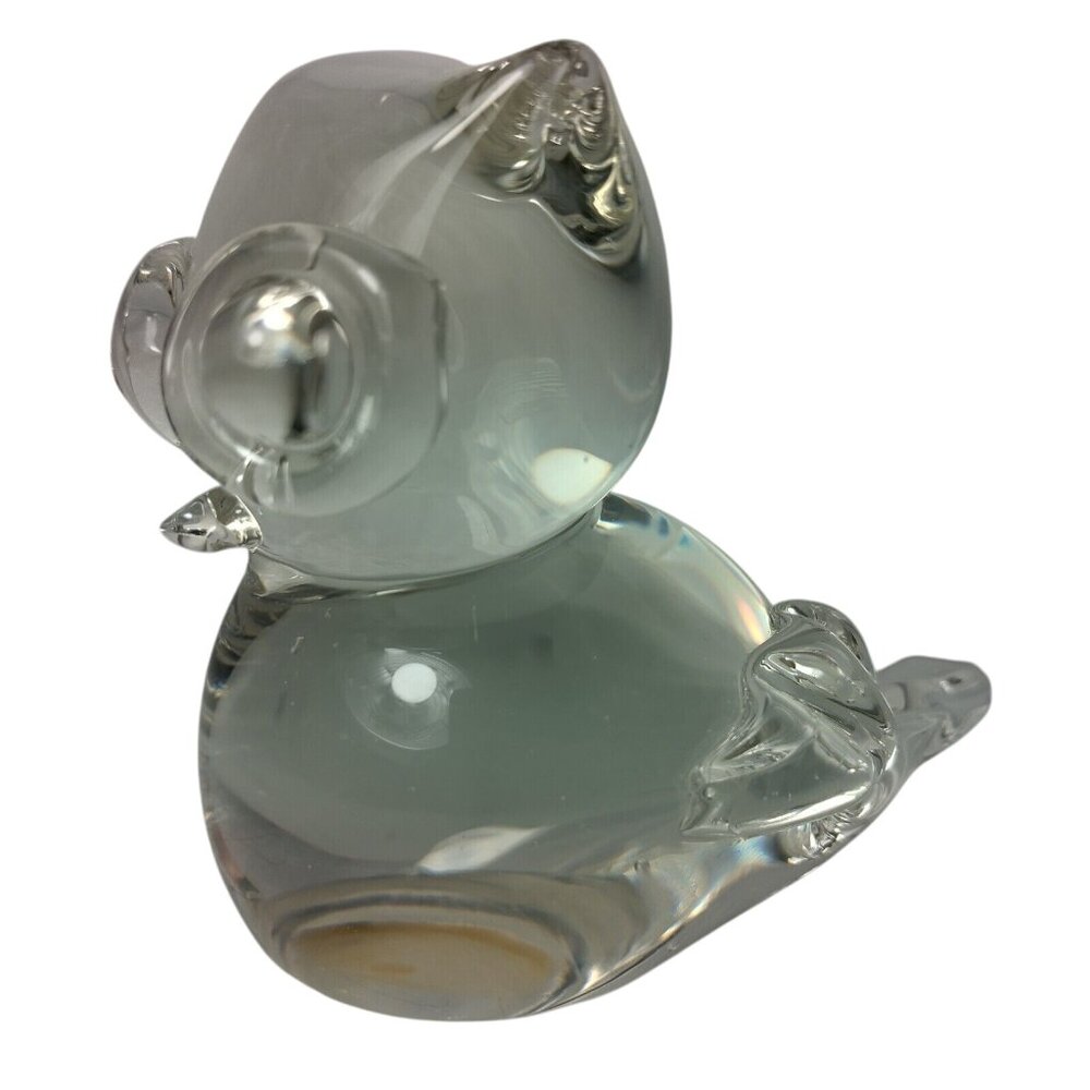 Aldon Lead Crystal Owl Paperweight Figurine Clear Bird Collectible Art Glass